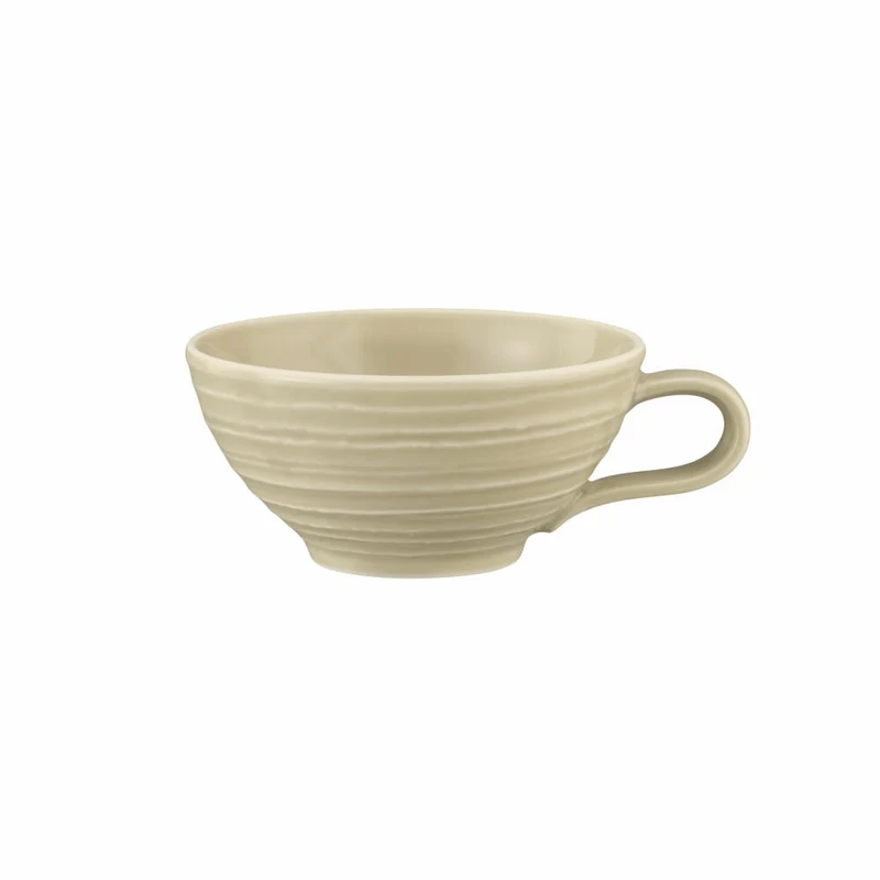 Seltmann Weiden Terra Teeobertasse, Teetasse, Tee Tasse, Porzellan, Sandbeige, 140 ml, 001.772222