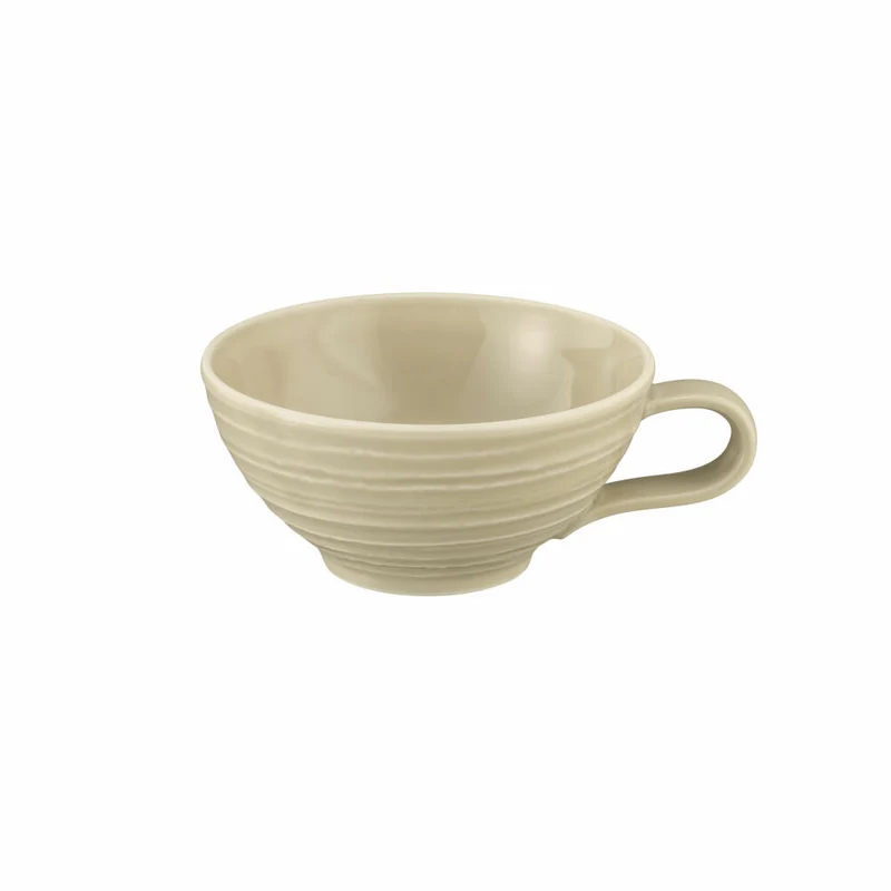 Seltmann Weiden Terra Teeobertasse, Teetasse, Tee Tasse, Porzellan, Sandbeige, 140 ml, 001.772222