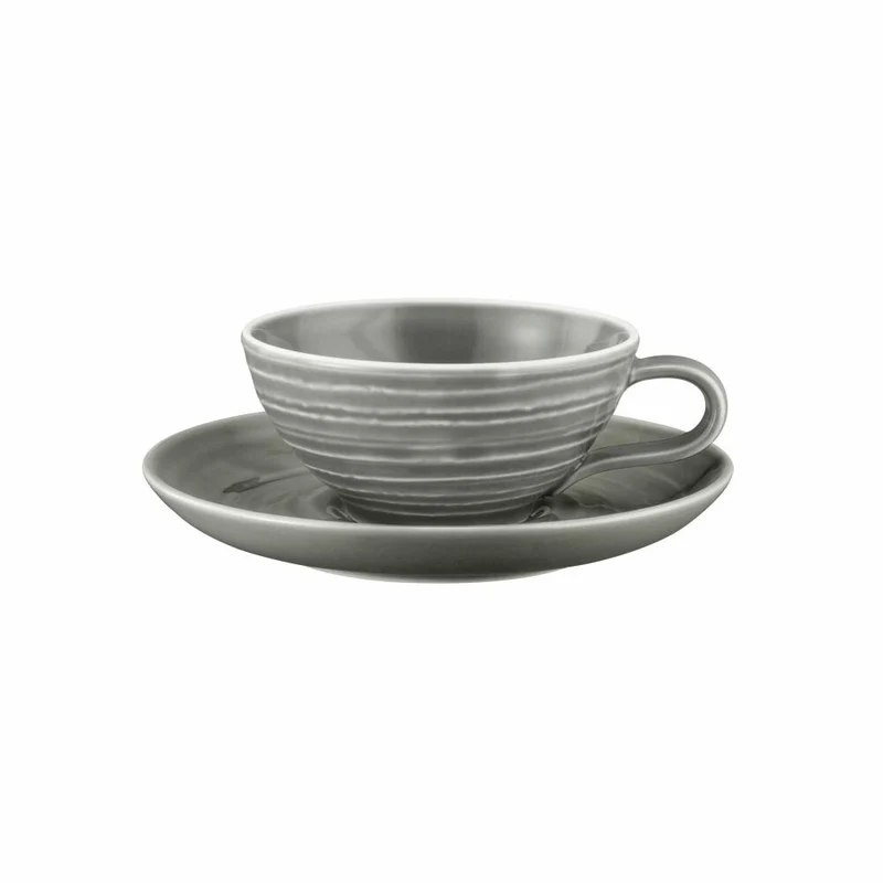Seltmann Weiden Terra Teeobertasse, Teetasse, Tee Tasse, Porzellan, Perlgrau, 140 ml, 001.772224