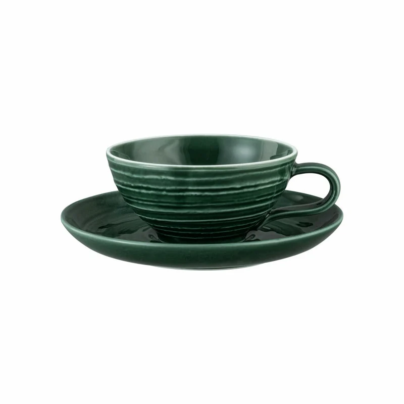 Seltmann Weiden Terra Teeobertasse, Teetasse, Tee Tasse, Porzellan, Moosgrün, 140 ml, 001.772228