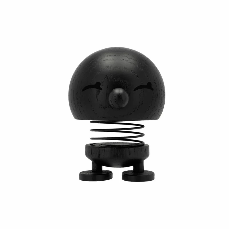 Hoptimist Dekofigur Bimble M Black Stained Oak, Wackelfigur, Eichenholz, Schwarz, 9.5 cm, 26987