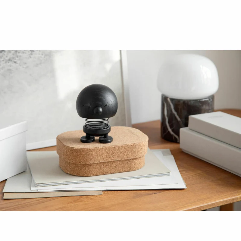Hoptimist Dekofigur Bimble M Black Stained Oak, Wackelfigur, Eichenholz, Schwarz, 9.5 cm, 26987