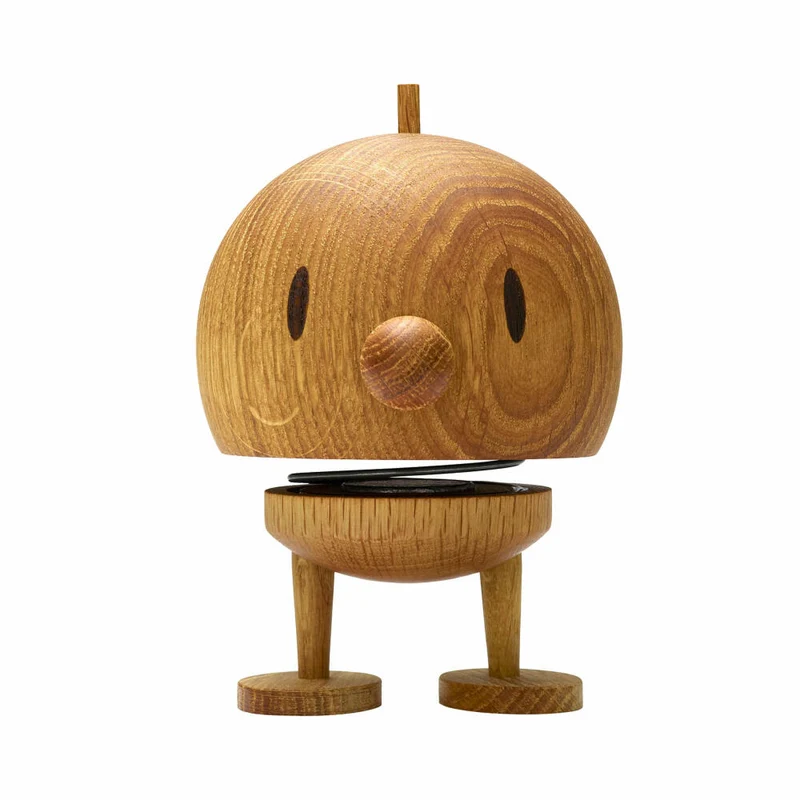Hoptimist Dekofigur Bumble L Oak, Wackelfigur, Eichenholz, Braun, 15 cm, 27160