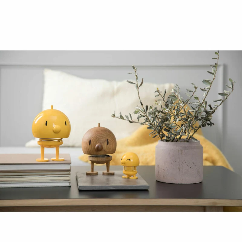 Hoptimist Dekofigur Bumble L Oak, Wackelfigur, Eichenholz, Braun, 15 cm, 27160