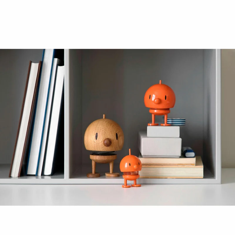 Hoptimist Dekofigur Bumble L Oak, Wackelfigur, Eichenholz, Braun, 15 cm, 27160