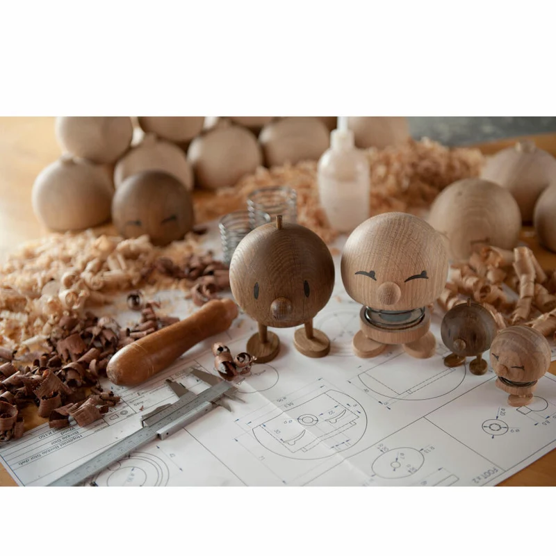 Hoptimist Dekofigur Bimble S Oak, Wackelfigur, Eichenholz, Braun, 6.8 cm, 27161