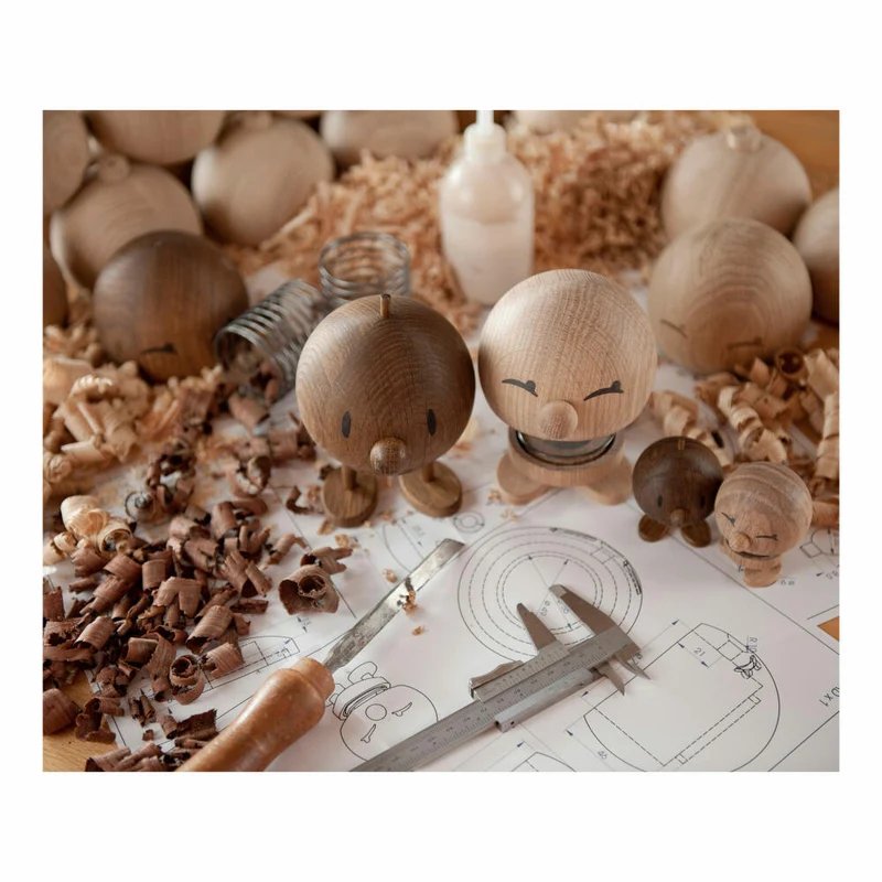Hoptimist Dekofigur Bimble S Oak, Wackelfigur, Eichenholz, Braun, 6.8 cm, 27161