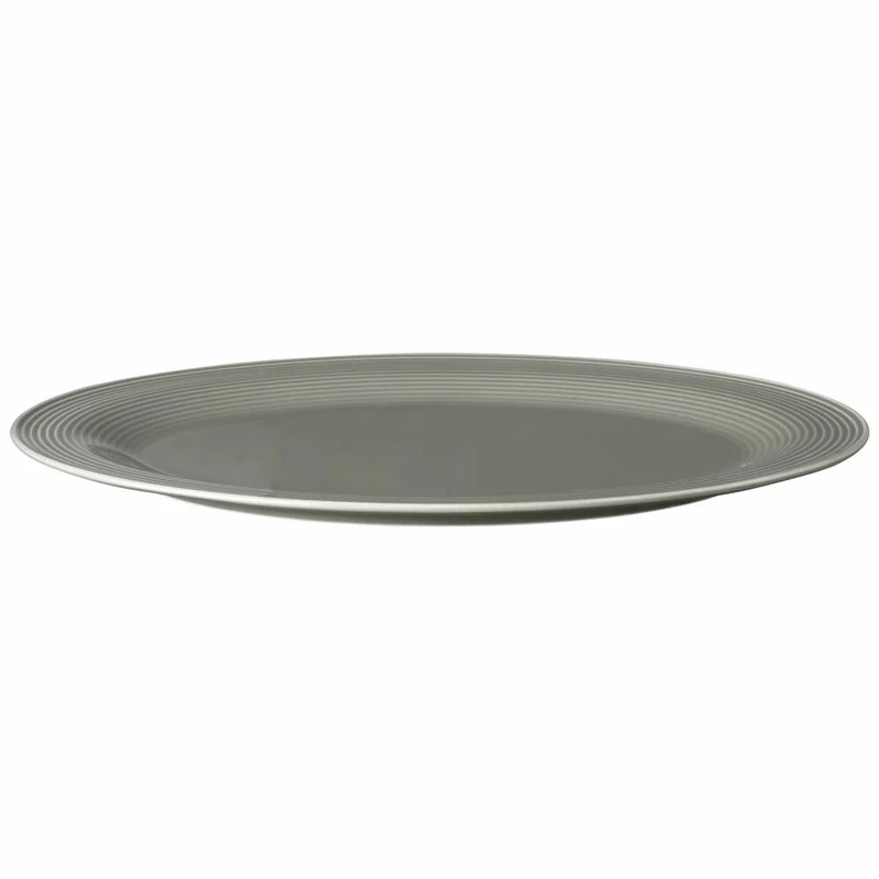 Seltmann Weiden Beat Platte, Servierplatte, Servierteller, Porzellan, Perlgrau, 35 x 28 cm, 001.771397