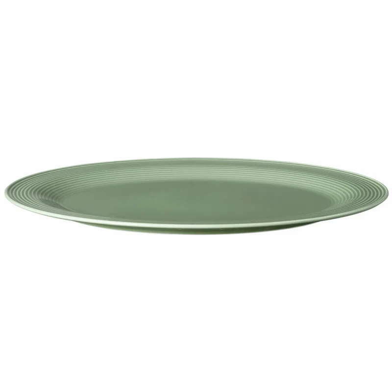 Seltmann Weiden Beat Platte, Servierplatte, Servierteller, Porzellan, Salbeigrün, 35 x 28 cm, 001.771399