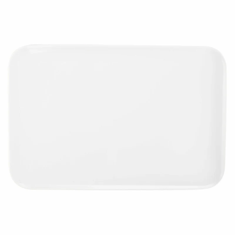 Seltmann Weiden No Limits Platte Eckig, Servierplatte, Servierteller, Porzellan, Weiß, 35.9 x 23.8 cm, 001.711704