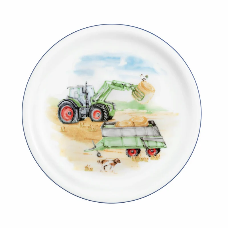Seltmann Weiden Compact Frühstücksteller, Teller, Kinder, Porzellan, Mein Traktor, Ø 19.3 cm, 001.762032