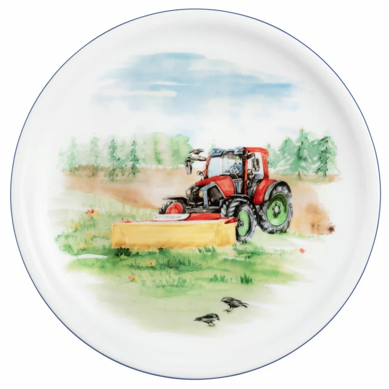 Seltmann Weiden Compact Speiseteller, Teller, Kinder, Porzellan, Mein Traktor, Ø 25.4 cm, 001.762033