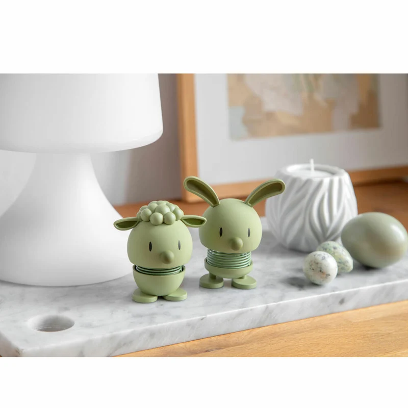 Hoptimist Dekofigur Soft Bunny S Olive, Hase, Wackelfigur, Kunststoff, 9 cm, 28041