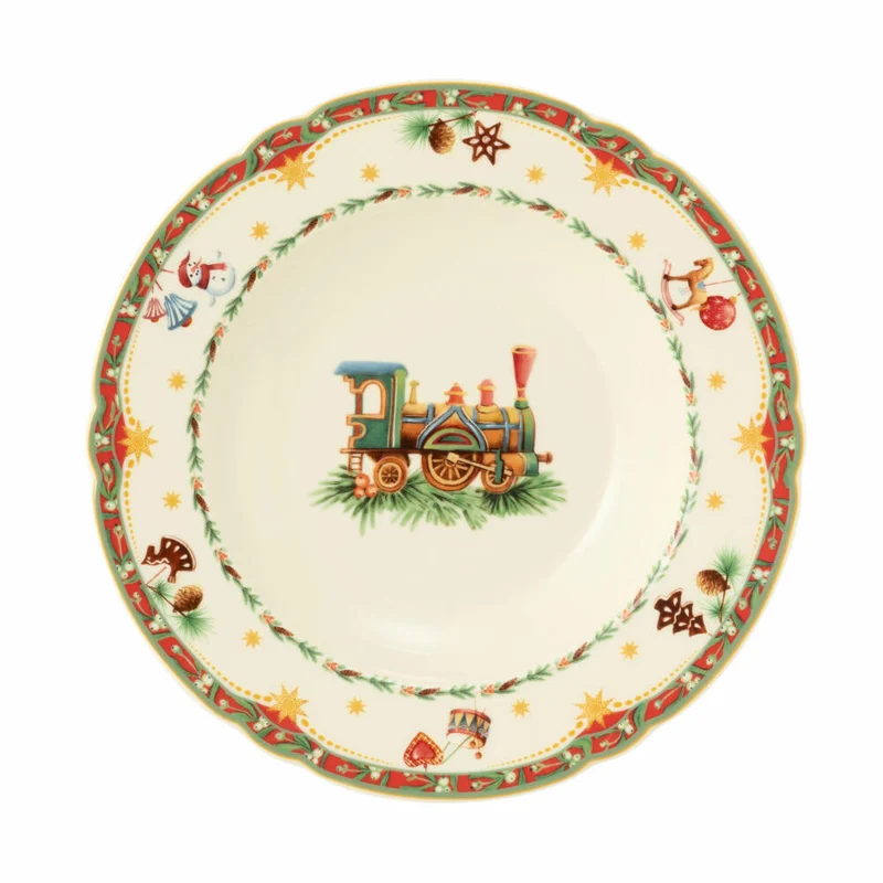 Seltmann Weiden Marie-Luise Suppenteller, Teller, Speiseteller, Porzellan, Weihnachtsnostalgie, Ø 23.2 cm, 001.756795