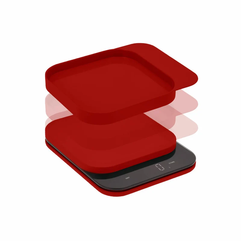 Rosti Küchenwaage Mensura, Grammwaage, ABS-Kunststoff, Rot, bis 10 kg, 25678