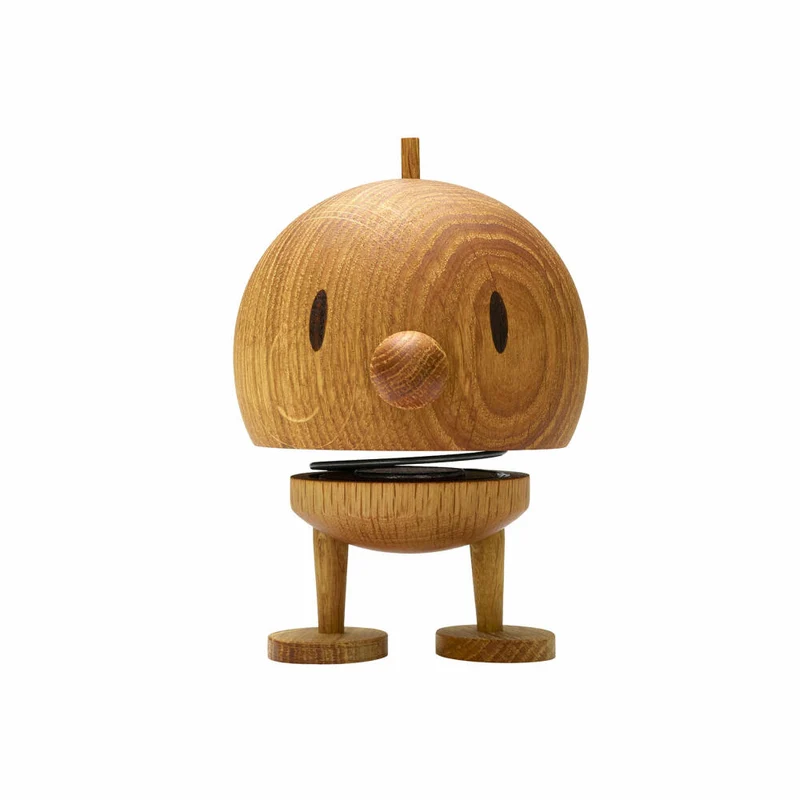Hoptimist Dekofigur Bumble M Oak, Wackelfigur, Eichenholz, Braun, 10.8 cm, 27163