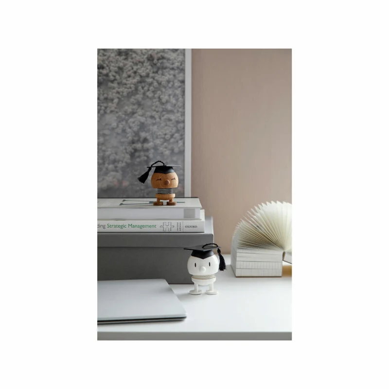 Hoptimist Dekofigur IQ Bimble S Oak, Student, Wackelfigur, Eichenholz, Braun, 6 cm, 27572