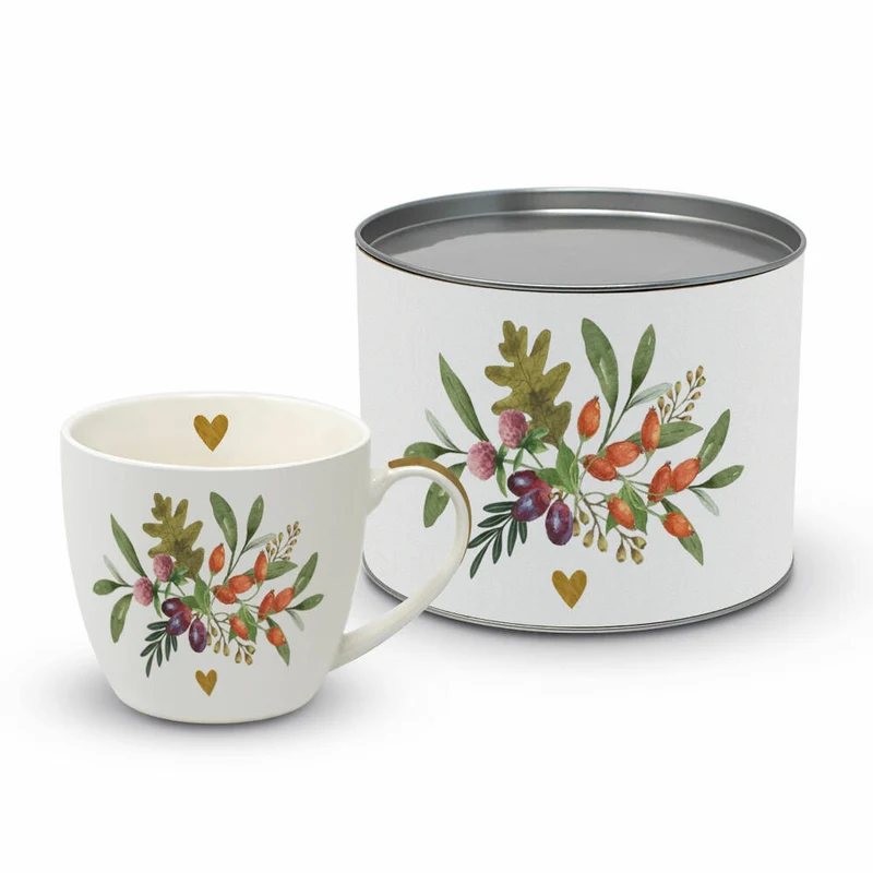 PPD Forest Herbs Big Mug, Tasse, Becher, Kaffeebecher, Teetasse, in Geschenkbox, New Bone China, 450 ml, 164002413