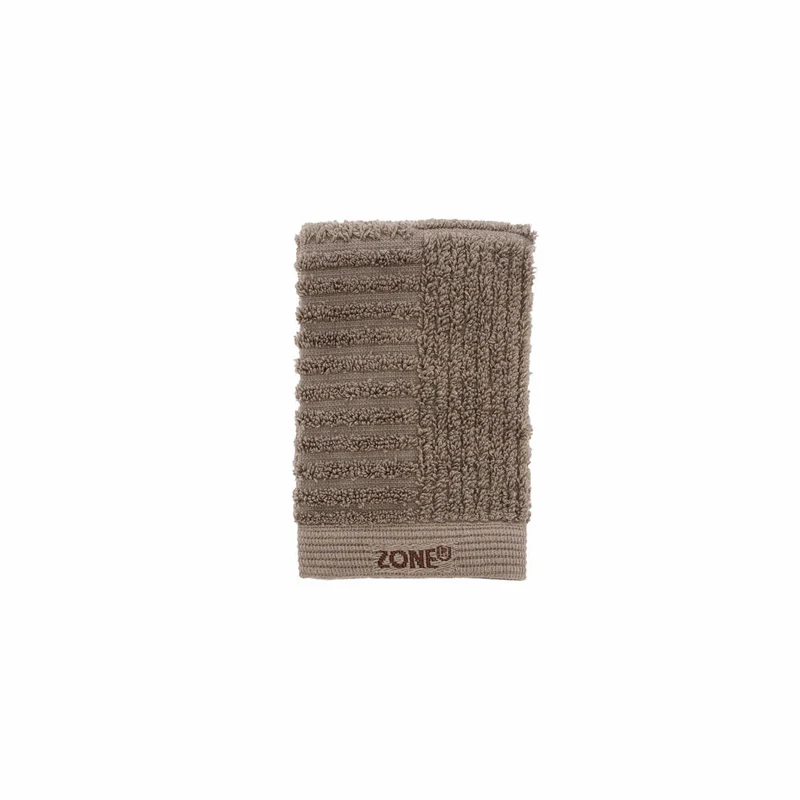 Zone Denmark Waschlappen Classic, Waschhandschuh, Baumwolle, Taupe, 30 x 30 cm, 26448