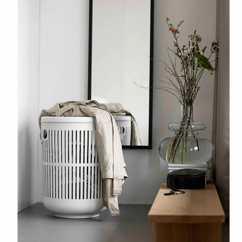 Zone Denmark Wäschekorb Ume, Wäschebox, Wäschetruhe, Wäschesammler, Kunststoff, Eucalyptus, 60 L, 26528