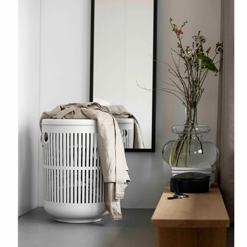 Zone Denmark Wäschekorb Ume, Wäschebox, Wäschetruhe, Wäschesammler, Kunststoff, Olive Green, 60 L, 26530