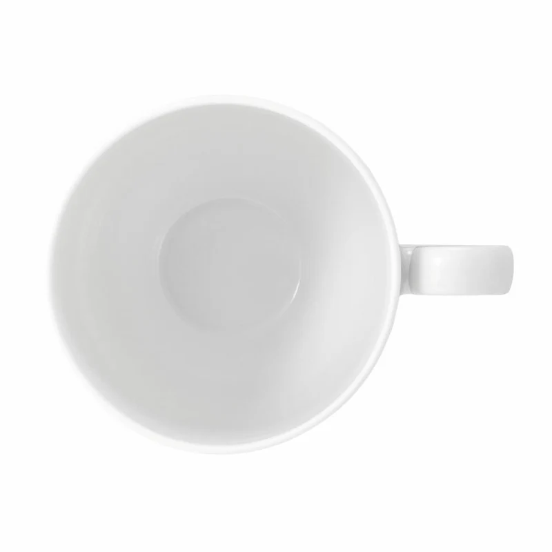 Königlich Tettau Amina Becher mit Henkel, Teetasse, Kaffeebecher, Kaffeetasse, Porzellan, Weiß, 350 ml, 004.106279