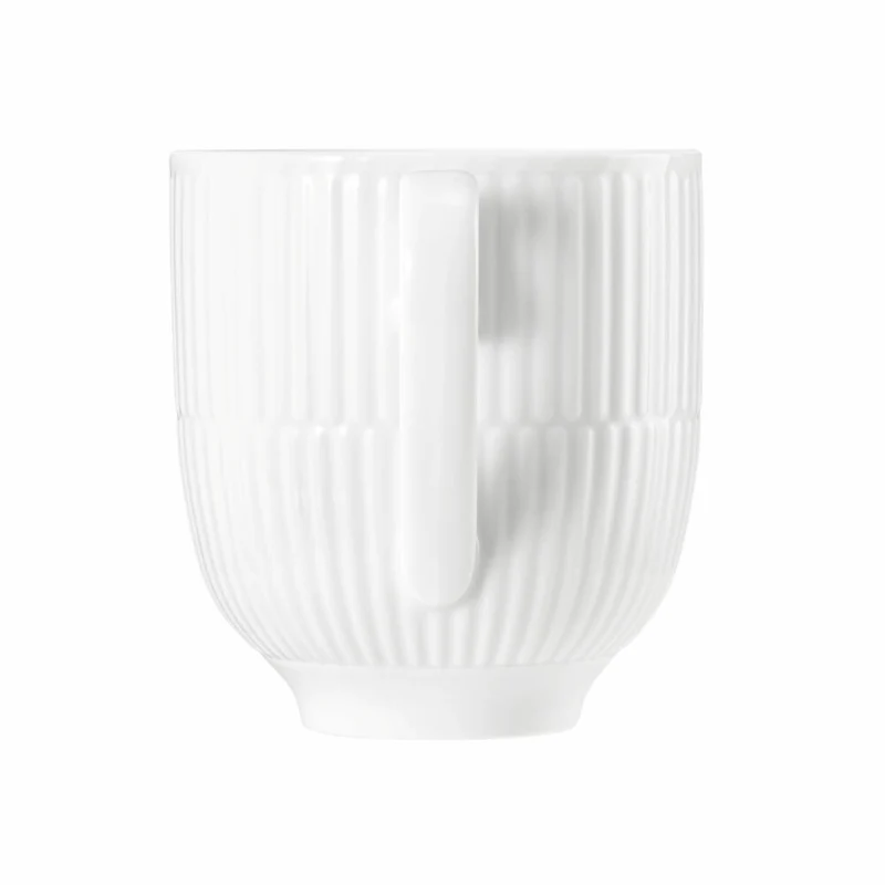 Königlich Tettau Amina Becher mit Henkel, Teetasse, Kaffeebecher, Kaffeetasse, Porzellan, Weiß, 350 ml, 004.106279