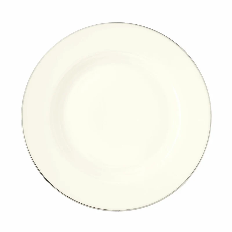 Königlich Tettau Saphir Frühstücksteller Rund, Teller, Kuchenteller, Porzellan, Argento, Ø 21.1 cm, 004.104544