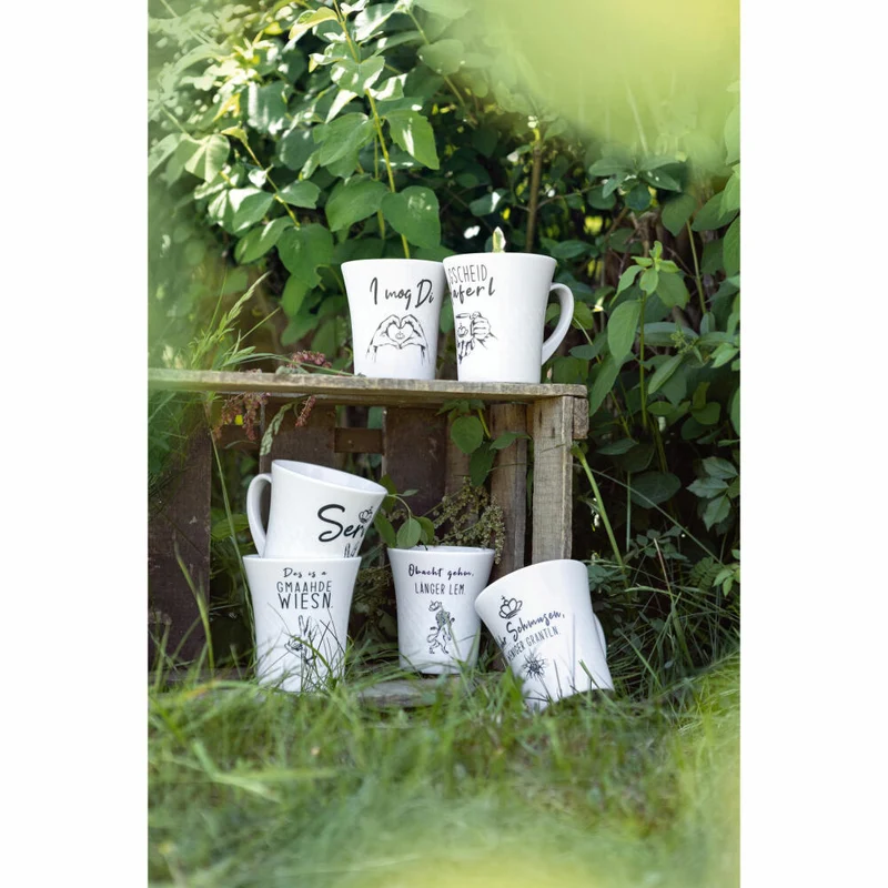 Seltmann Weiden Diva Becher Gescheid Haferl, Kaffeebecher, Teetasse, Tasse, Porzellan, 400 ml, 001.771942