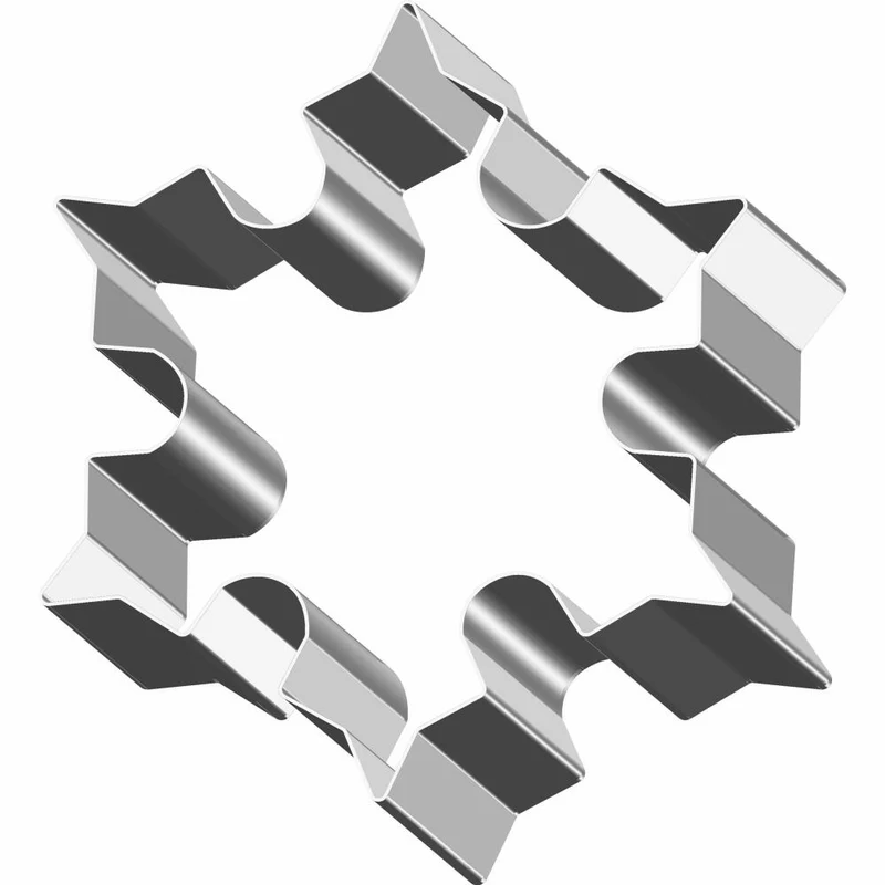 Folkroll Ausstecher Schneeflocke, Ausstechform, Plätzchenform, Keks, Plätzchen, Edelstahl, 65 x 65 mm, 337172