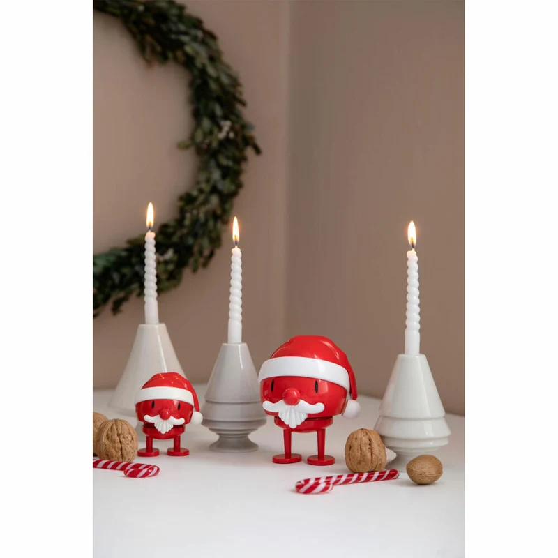 Hoptimist Medium Santa Claus Bumble, Wackelfigur, Wackel Figur, Dekoidee, Dekoration, Kunststoff, Rot, 26167
