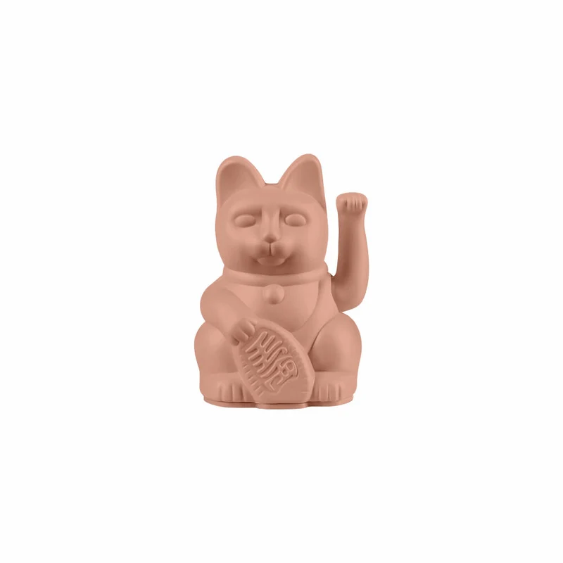 Donkey Products Winkekatze Lucky Cat Mini Maneki Neko, Glücksbringer, Kunststoff, Pink, 10 cm, 330631