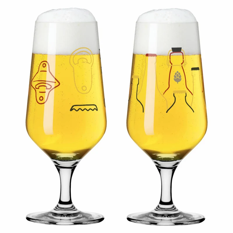 Ritzenhoff Brauchzeit Pils 013 014 F24, 2er Set, Ritzenhoff Design Team, Pilsglas, Kristallglas, 374 ml, 3471007
