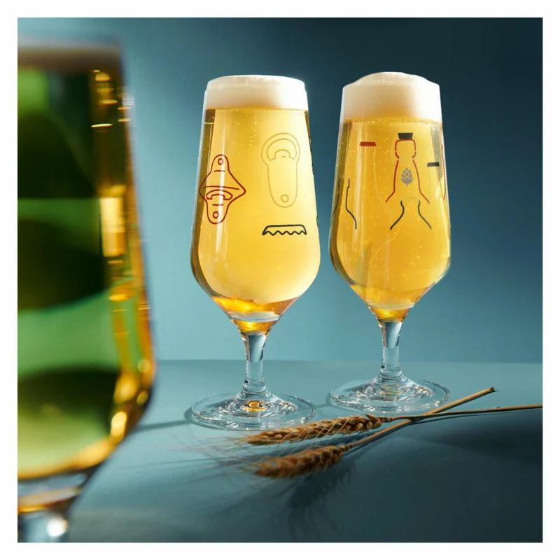 Ritzenhoff Brauchzeit Pils 013 014 F24, 2er Set, Ritzenhoff Design Team, Pilsglas, Kristallglas, 374 ml, 3471007