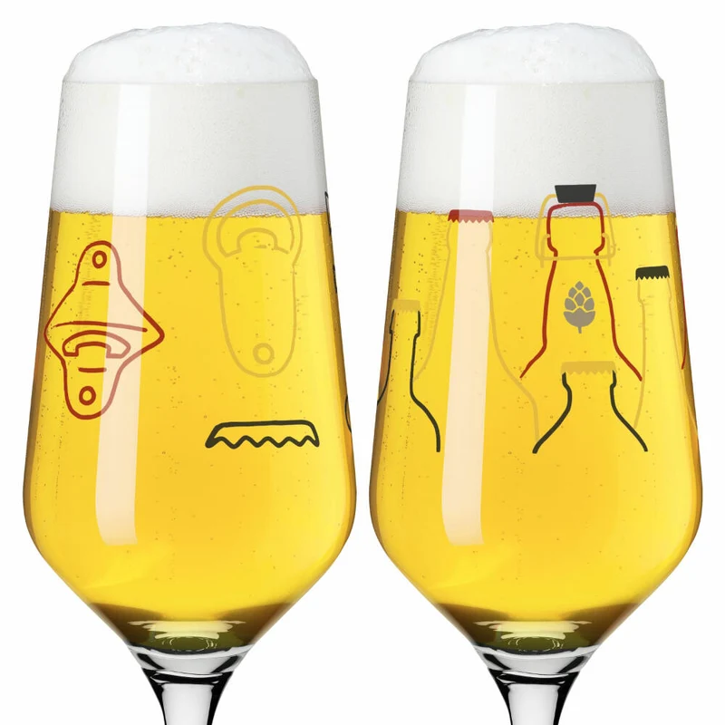 Ritzenhoff Brauchzeit Pils 013 014 F24, 2er Set, Ritzenhoff Design Team, Pilsglas, Kristallglas, 374 ml, 3471007