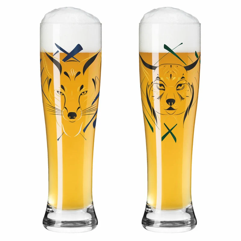Ritzenhoff Brauchzeit Weizen 023 024 F24, 2er Set, Ana Vasconcelos, Weizenbierglas, Glas, 646 ml, 3481012