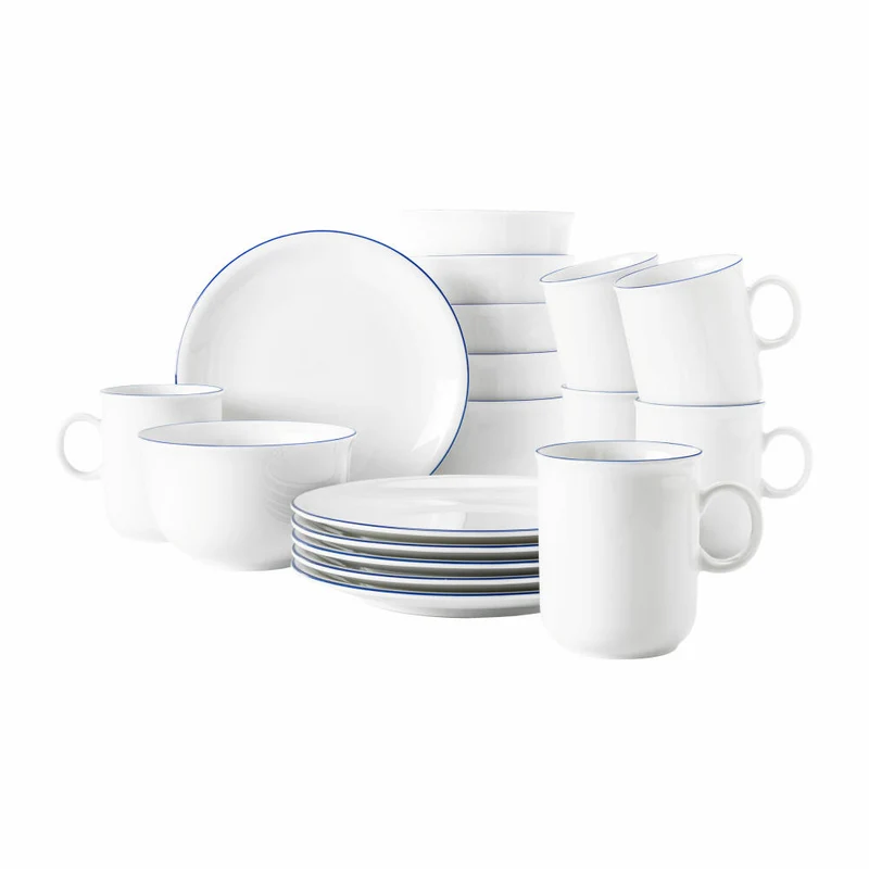 Seltmann Weiden Compact Müslischale, Schale, Schüssel, Porzellan, Blaurand, Ø 12.7 cm, 001.727290