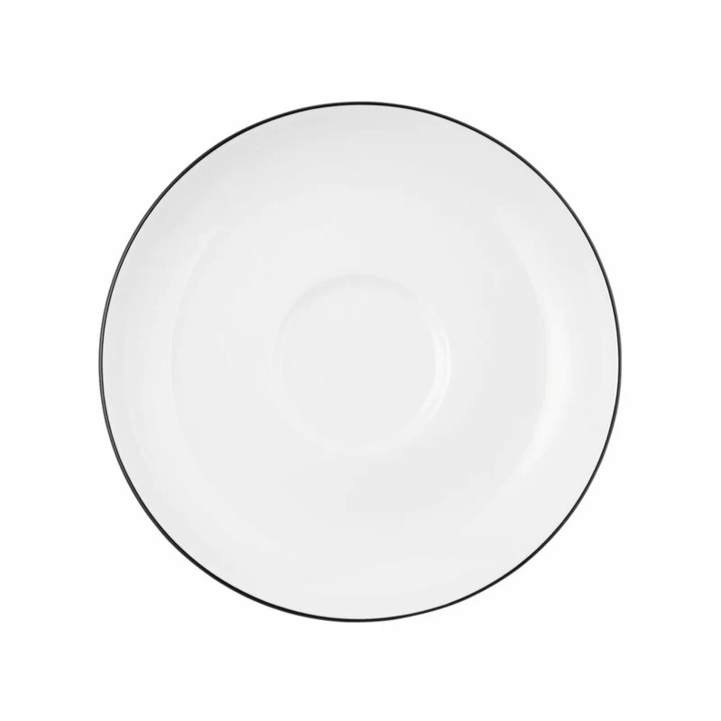 Seltmann Weiden Lido Untertasse, zur Teetasse, Unterteller, Porzellan, Black Line, Ø 13 cm, 001.741627