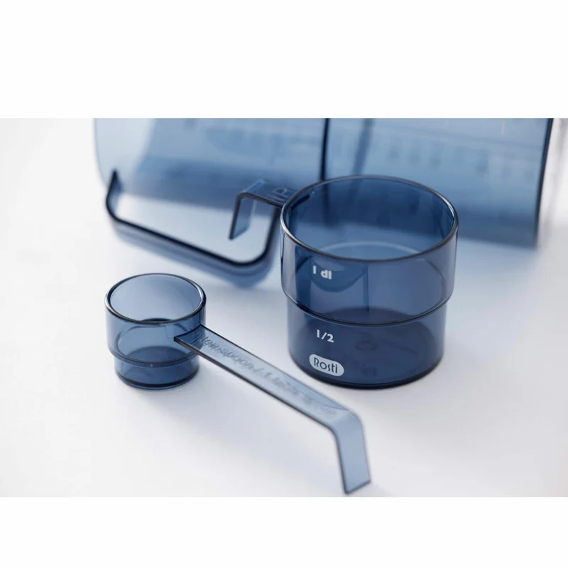 Rosti Messbecher Mensura, Messkanne, Abmessbecher, SAN-Kunststoff, Dusty Blue, 1 L, 25299