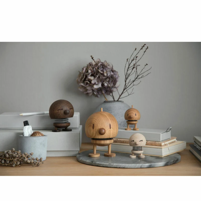 Hoptimist Dekofigur Bimble S Raw Oak, Wackelfigur, Eichenholz, Hellbraun, 6.8 cm, 27549