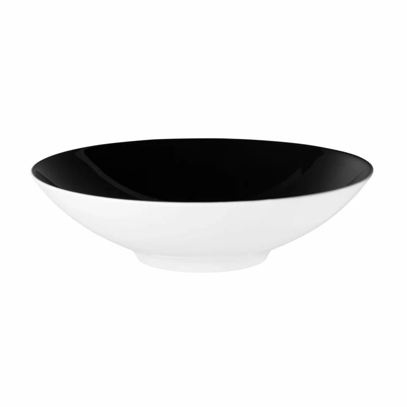 Seltmann Weiden Life Suppenteller, Teller, Speiseteller, Porzellan, Fashion Glamorous Black, Ø 20 cm, 001.745794