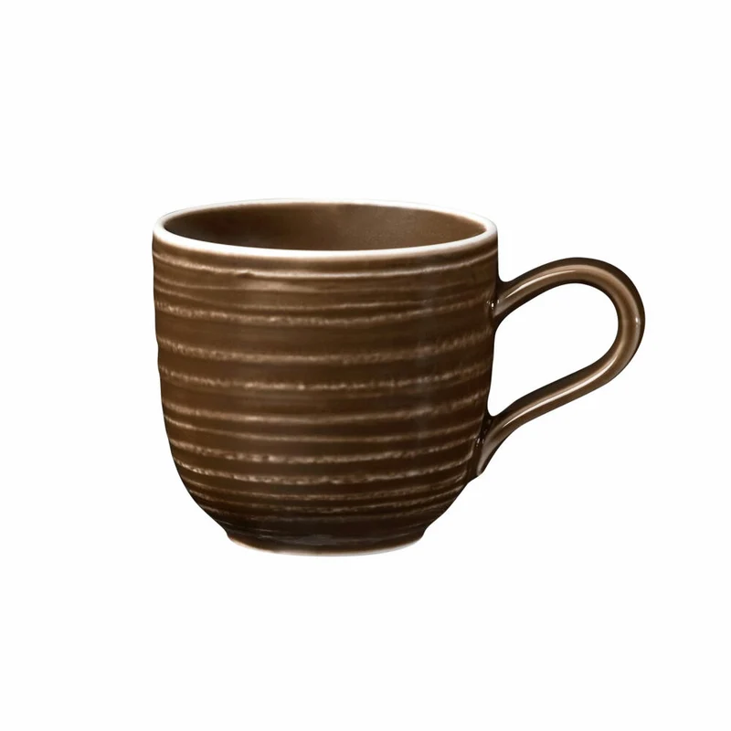 Seltmann Weiden Terra Espressoobertasse, Espressotasse, Espresso Tasse, Porzellan, Erdbraun, 100 ml, 001.766257