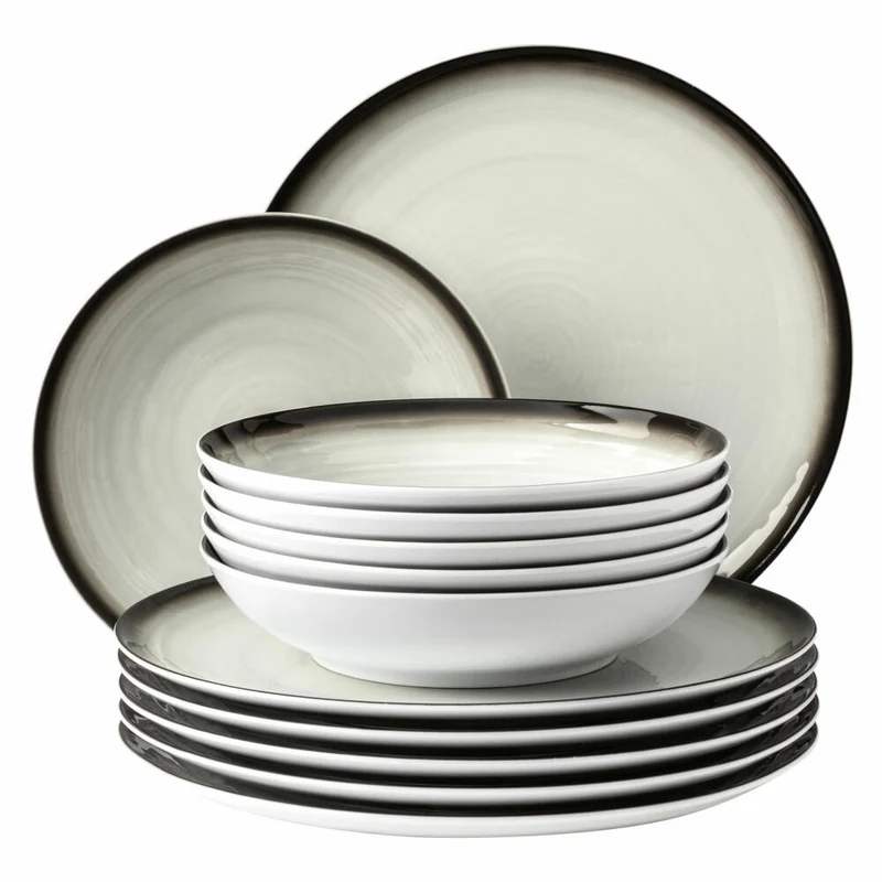 Seltmann Weiden Terra Tafelservice, 12-tlg., Tafel Service, Essservice, Geschirr Set, Porzellan, Corso, 001.772047