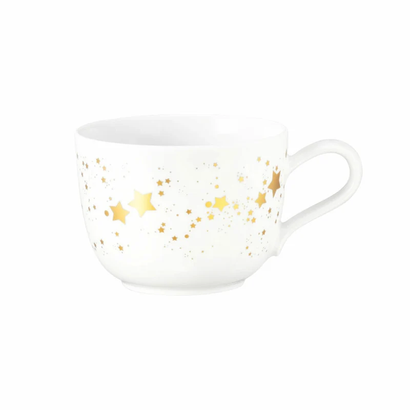Seltmann Weiden Liberty Kaffeeobertasse, Kaffeetasse, Kaffee Tasse, Porzellan, Golden Stars, 260 ml, 001.772108
