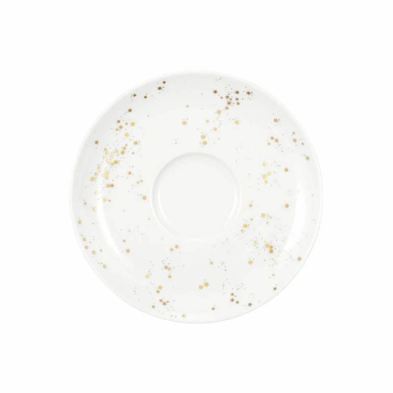 Seltmann Weiden Liberty Kombi-Untertasse, Unterteller, Porzellan, Golden Stars, Ø 16.1 cm, 001.772110