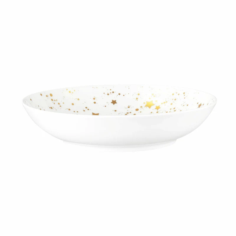 Seltmann Weiden Liberty Suppenteller, Teller, Speiseteller, Porzellan, Golden Stars, Ø 21.2 cm, 001.772114