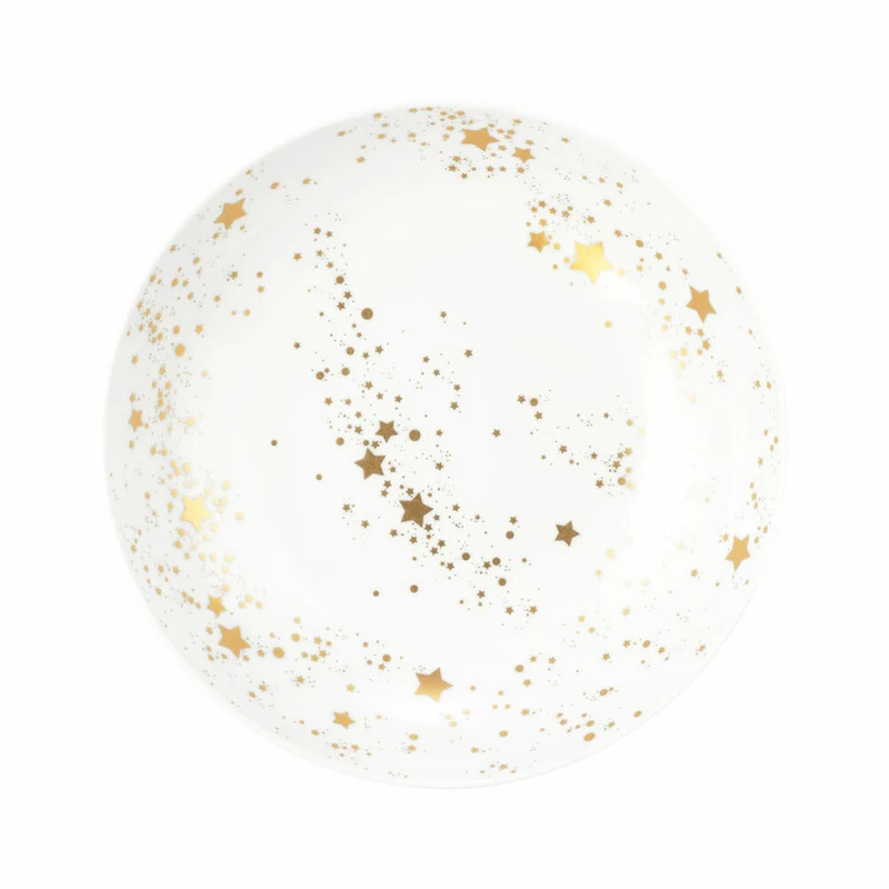 Seltmann Weiden Liberty Suppenteller, Teller, Speiseteller, Porzellan, Golden Stars, Ø 21.2 cm, 001.772114