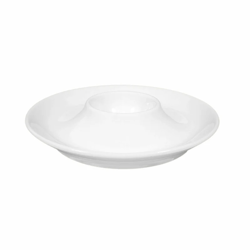 Seltmann Weiden Compact Eierbecher mit Ablage, Eierhalter, Eier Becher, Porzellan, Weiß, 001.458671