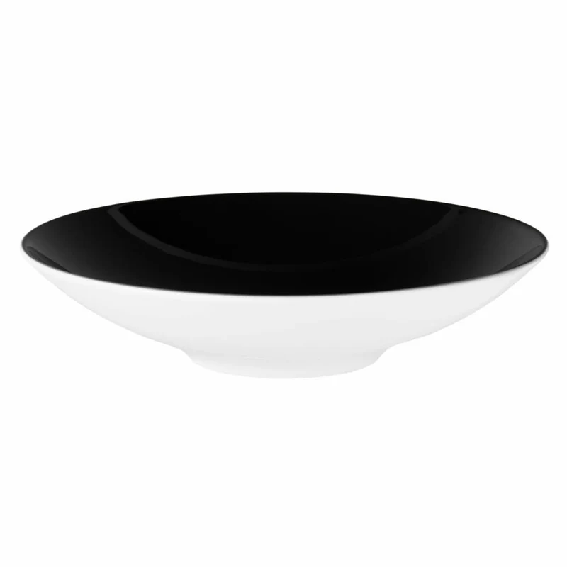 Seltmann Weiden Life Pasta- / Suppenteller, Speiseteller, Teller, Porzellan, Fashion Glamorous Black, Ø 23.3 cm, 001.745795