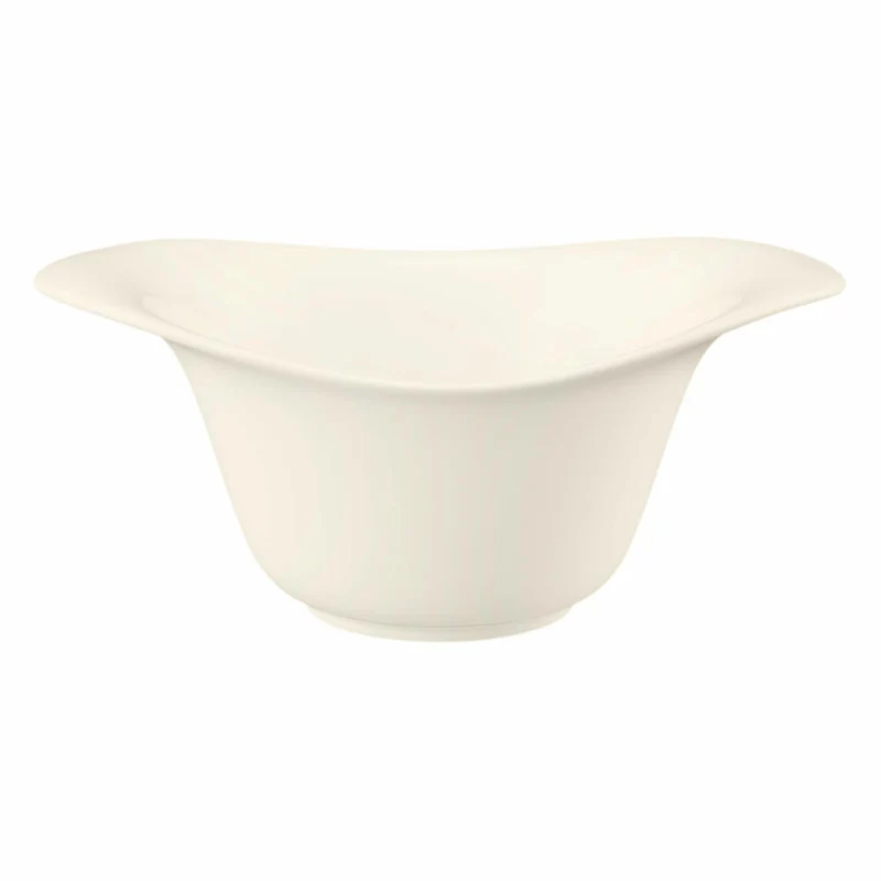Seltmann Weiden Zoé Fine Diamond Eventbowl Oval, Schüssel, Schale, Porzellan, Creme Uni, 380 ml, 001.746251